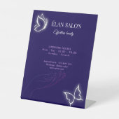 Elegant Butterfly Glow Chic Beauty Salon 台座サイン (正面)