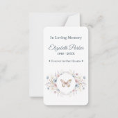 Elegant Butterfly Memorial Prayer Card Template ノートカード (正面)