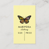Elegant Butterfly Monarch CUSTOM PRICE TAG 名刺 (正面)
