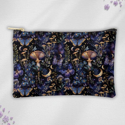 Elegant Butterfly Moths Floral Pattern アクセサリーポーチ