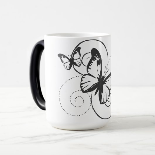 Elegant Butterfly mug モーフィングマグカップ (正面左)