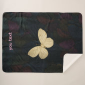 Elegant Butterfly Sherpa Blanket シェルパブランケット (正面(横))