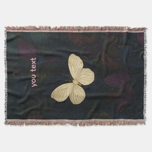 Elegant Butterfly Throw Blanket スローブランケット (正面)