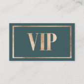 Elegant cadet green rose gold VIP card club member 名刺 (正面)