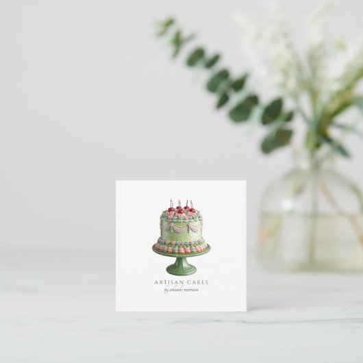 Elegant Cake Bakery  スクエア名刺 (スタンド正面)