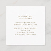 Elegant  Cake Bakery Logo スクエア名刺 (裏面)