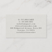 Elegant Cake Bakery Watercolor Cake 名刺 (裏面)