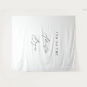 Elegant Calligraphy “And So The Adventure Begins”  タペストリー (正面(横))