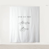 Elegant Calligraphy “And So The Adventure Begins”  タペストリー (正面)