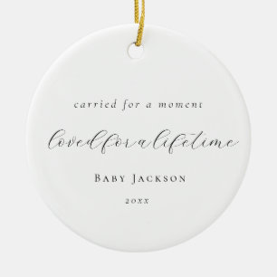 Elegant Calligraphy Baby Loss Memorial セラミックオーナメント