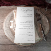 Elegant Calligraphy Black and White Wedding メニュー