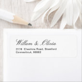 Elegant Calligraphy Black and White Wedding ラベル (インサイチュ)