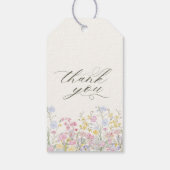 Elegant Calligraphy Boho Wildflowers Wedding ギフトタグ (裏面)