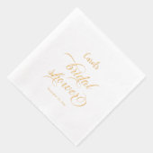 Elegant Calligraphy Bridal Shower 箔ナプキン (右)