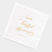 Elegant Calligraphy Bridal Shower 箔ナプキン (左)
