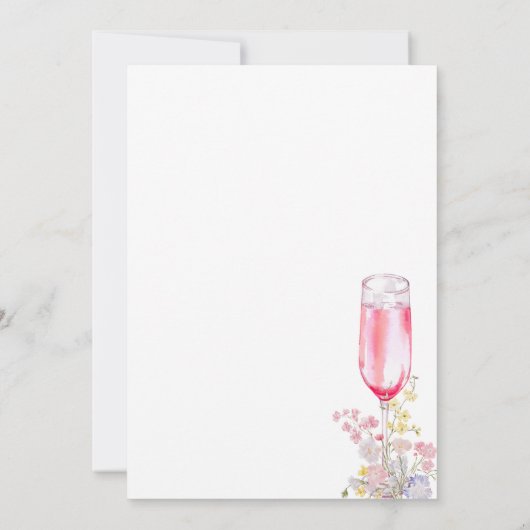 Elegant Calligraphy Brunch & Bubbly Bridal Shower 招待状 (裏面)