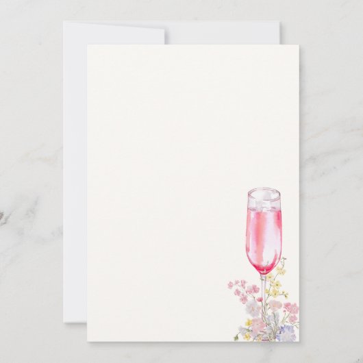 Elegant Calligraphy Brunch & Bubbly Bridal Shower 招待状 (裏面)