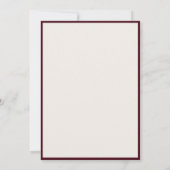 Elegant Calligraphy Burgundy Old Money Wedding 招待状 (裏面)