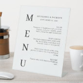 Elegant Calligraphy Classic Wedding Bar Menu 台座サイン (インサイチュ)