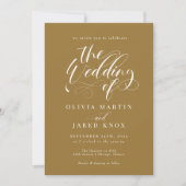 Elegant Calligraphy Classic Wedding Invitation 招待状 (正面)