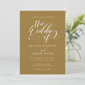 Elegant Calligraphy Classic Wedding Invitation 招待状 (スタンド正面)