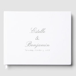 Elegant Calligraphy Couples Wedding Guest Book ゲストブック