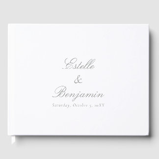 Elegant Calligraphy Couples Wedding Guest Book ゲストブック