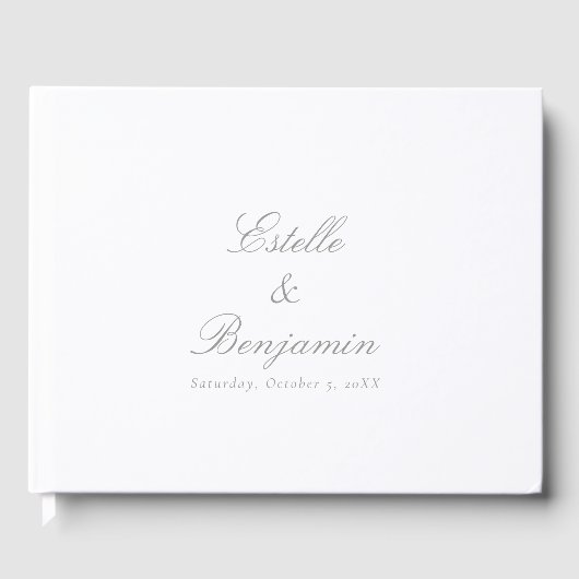 Elegant Calligraphy Couples Wedding Guest Book ゲストブック (正面)