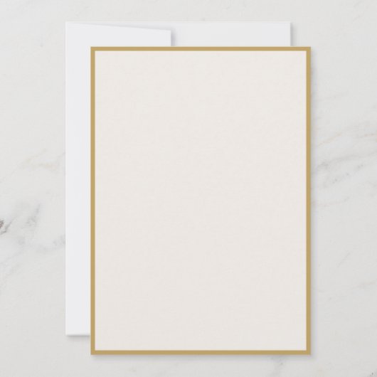 Elegant Calligraphy Ivory Gold Old Money Wedding 招待状 (裏面)