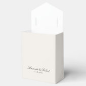Elegant Calligraphy Ivory Wedding フェイバーボックス (オープン)