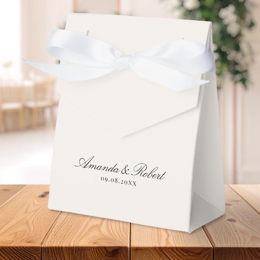 Elegant Calligraphy Ivory Wedding フェイバーボックス