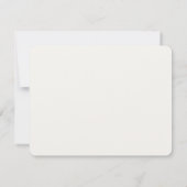 Elegant Calligraphy Luxury Ivory Personalized Flat ノートカード (裏面)