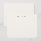 Elegant Calligraphy Luxury Ivory Personalized Flat ノートカード (正面/裏面)