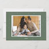 Elegant Calligraphy Merry Christmas Sage 2 Photo シーズンカード (裏面)