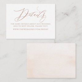 Elegant Calligraphy Minimalist Wedding Information エンクロージャーカード