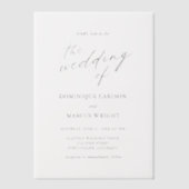 Elegant Calligraphy Modern Wedding ベラム紙招待状 (正面)