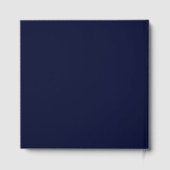 Elegant Calligraphy Navy Blue Wedding ゲストブック (裏面)