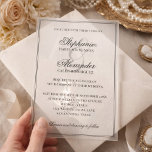 Elegant Calligraphy Old Money Aesthetic Wedding アクリル招待状<br><div class="desc">Make a refined and unforgettable first impression with this Elegant Calligraphy Old Money Aesthetic Wedding Acrylic Invitation, designed for couples who appreciate timeless beauty, heritage style, and understated luxury. Crafted on clear acrylic, this invitation features graceful calligraphy paired with classic serif typography, creating a look that feels heirloom-worthy, polished, and...</div>