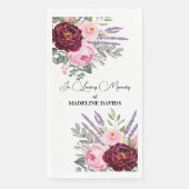 Elegant Calligraphy Peonies Funeral (正面)