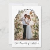 Elegant, Calligraphy Photo Arch 1st Anniversary  招待状 (正面)