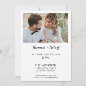 Elegant, Calligraphy Photo Arch 1st Anniversary  招待状 (裏面)