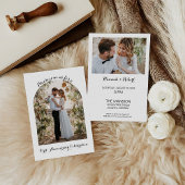 Elegant, Calligraphy Photo Arch 1st Anniversary  招待状