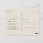 Elegant Calligraphy Photo Graduation Announcement ポストカード (裏面)