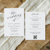 Elegant Calligraphy Script All in One Wedding 招待状