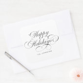 Elegant Calligraphy Script Christmas Holiday スクエアシール (封筒)