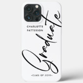 Elegant Calligraphy Script Graduation Graduate Case-Mate iPhoneケース (裏面)