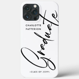 Elegant Calligraphy Script Graduation Graduate iPhone 13 Pro Maxケース