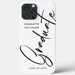 Elegant Calligraphy Script Graduation Graduate iPhone 13 Pro Maxケース