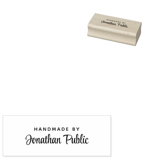 Elegant Calligraphy Script Name Template Handmade ラバースタンプ (押印)