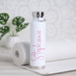 Elegant Calligraphy Script Personalized Name ウォーターボトル<br><div class="desc">Elegant Calligraphy Script Personalized Name Water Bottle features your custom name in elegant calligraphy script. Perfect as personalized gifts for family and friends for Christmas and birthdays or as favors for weddings and events. Add a personalized touch to custom corporate gifts and more. Designed by ©2025 Evco Studio www.zazzle.com/store/evcostudio</div>